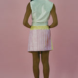 CAPELLI SKIRT IN PINK AND YELLOW