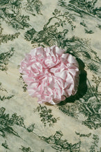 Load image into Gallery viewer, icy pink elasticated silk carnation hair scrunchie