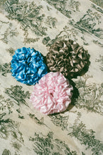 Load image into Gallery viewer, icy pink elasticated silk carnation hair scrunchie