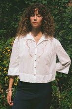 Load image into Gallery viewer, white cotton prairie girl button up blouse