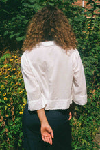 Load image into Gallery viewer, white cotton prairie girl button up blouse