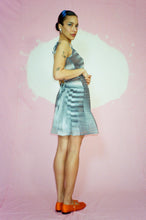 Load image into Gallery viewer, chiffon pleated slip dress in washed grey tones