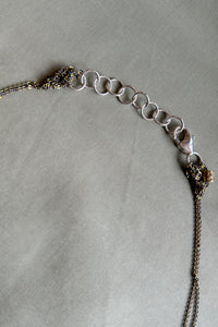 18k gold vermeil sterling silver chain crocheted necklace