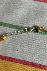 18k gold vermeil sterling silver chain crocheted necklace