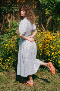 baby blue dandelion cotton folklore dress