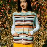 COLOURFUL STRIPED KNIT VEST