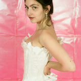 CORSETTO CISNE IN BIANCO ABORIO