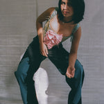 italian brocade pink silk bow romantic corset