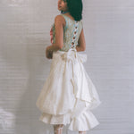 italian brocade pink silk bow romantic corset