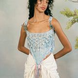 CORSETTO CELESTA DAMASCATO
