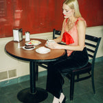 romantic pink red silk opera corset with bow