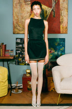 Load image into Gallery viewer, off black cupro polyester slinky skort