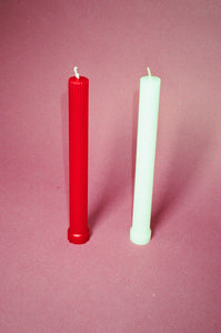 CRETE TAPER CANDLE IN RED