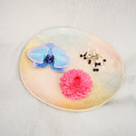 handmade ceramic plate in sunset hues