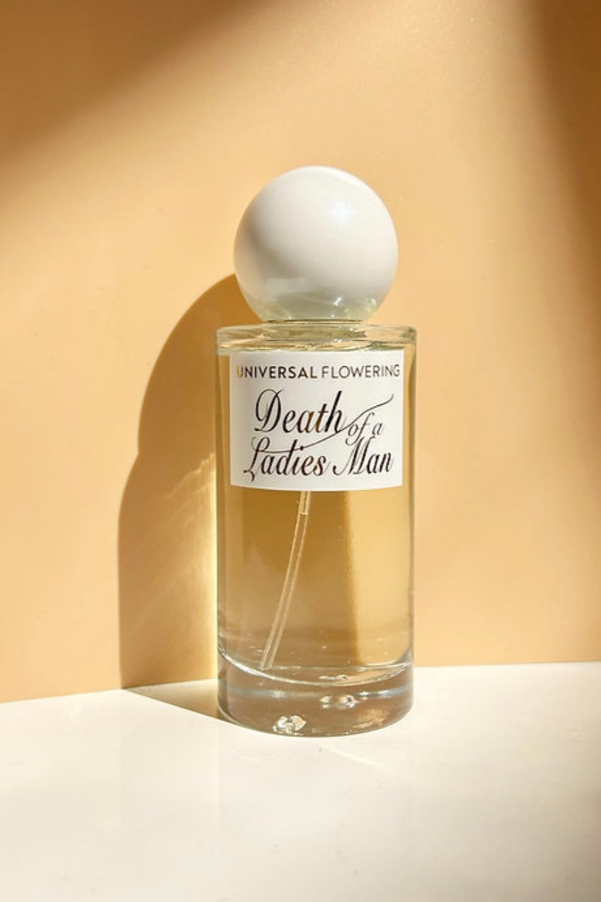 death of a ladies man perfume bottle