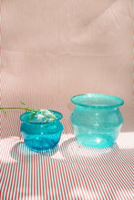 Load image into Gallery viewer, LARGE AFGHAN GLASS BOWL IN AQUA - 100% SILK SHOP