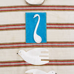 mother of pearl bird salad server utensils