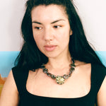 keshi pearl turban shell pendant choker necklace