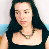 keshi pearl turban shell pendant choker necklace