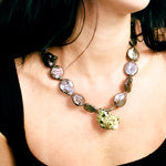 keshi pearl turban shell pendant choker necklace