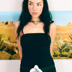 keshi pearl turban shell pendant choker necklace