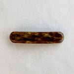 chocolate swirl resin cast skinny rectangular barette