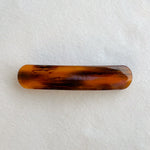 tiger stripe resin cast rectangular skinny barette
