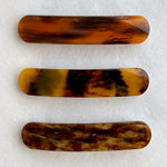 tiger stripe resin cast rectangular skinny barette