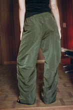 Load image into Gallery viewer, seaweed green nylon baggy trouser 