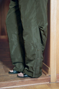 seaweed green nylon baggy trouser 