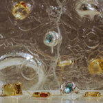 18k gold plated garnet stone ring