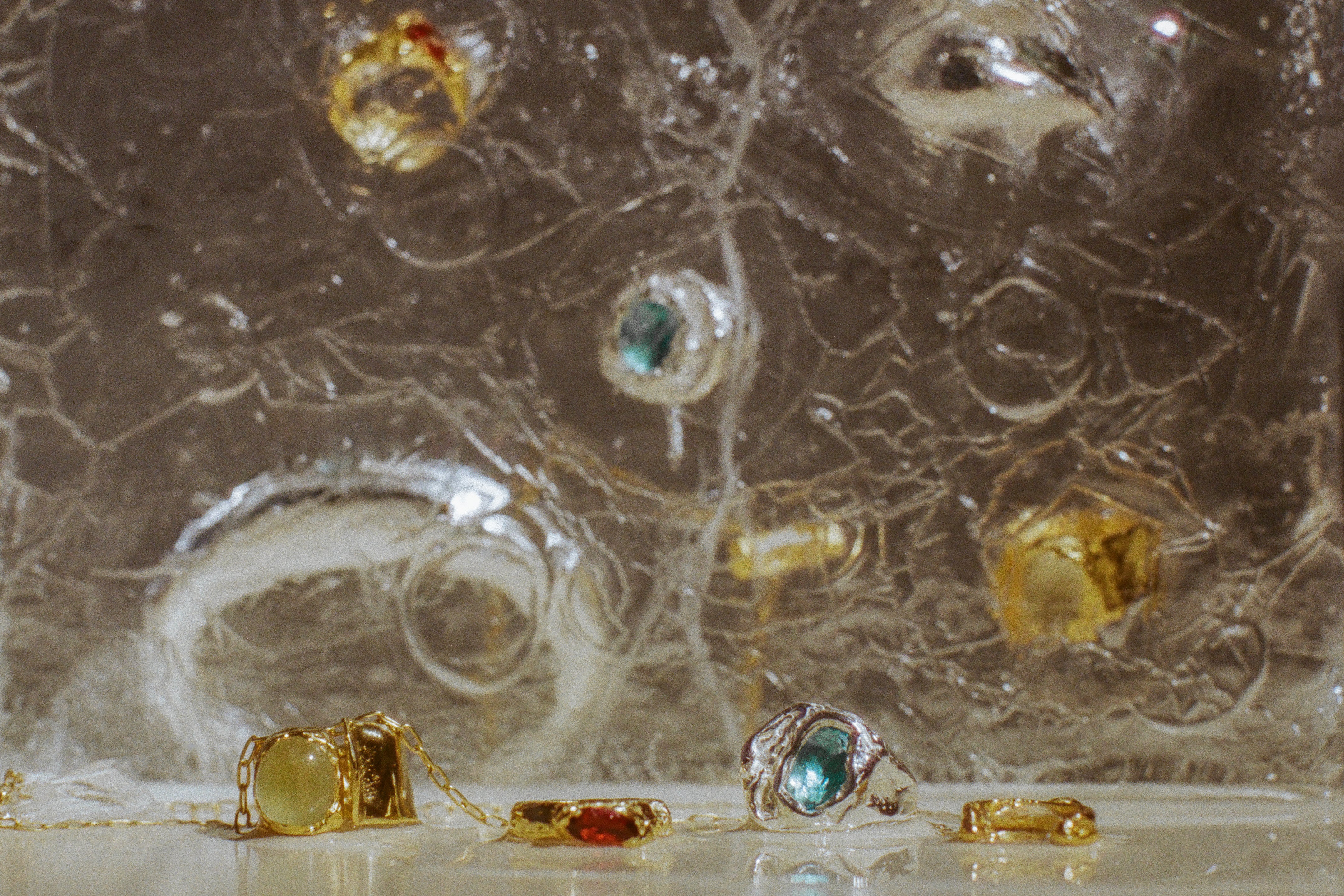 18k gold plated garnet stone ring