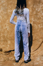 Load image into Gallery viewer, mid rise stovepipe cowboy ink splatter dyed jean