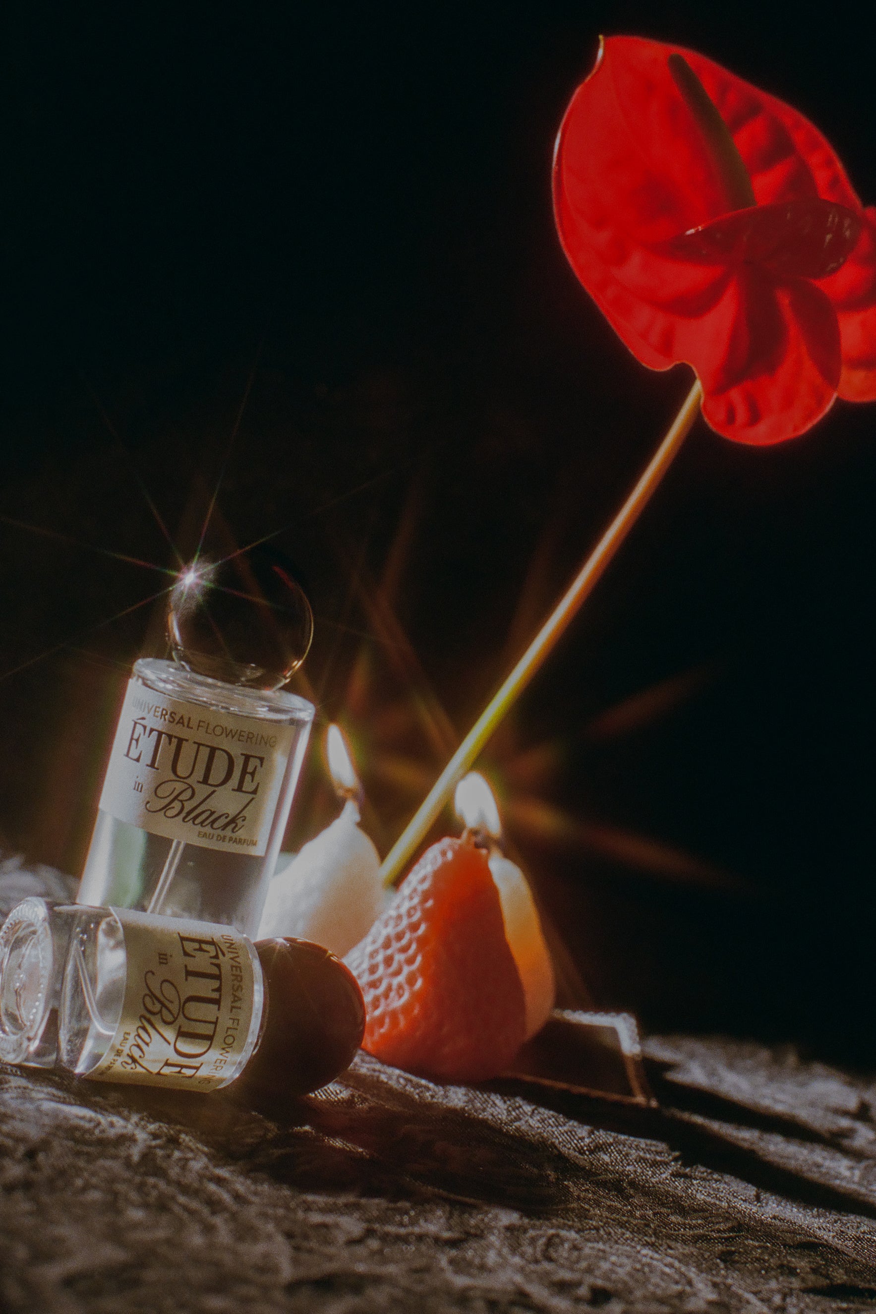 Strawberries Rose Liqueur Hinoki Canldewax Musk Cedarwood perfume