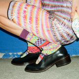 ballerina mary jane kitten heel in black leather