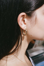 Load image into Gallery viewer, 14k gold plated brass hollow hoop earrings