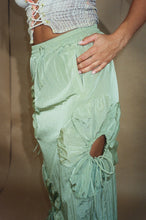 Load image into Gallery viewer, mid length nylon flower skirt in sage