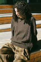 Load image into Gallery viewer, FRANKENSTEIN CABLE KNIT IN NATURAL BROWN GLITTER