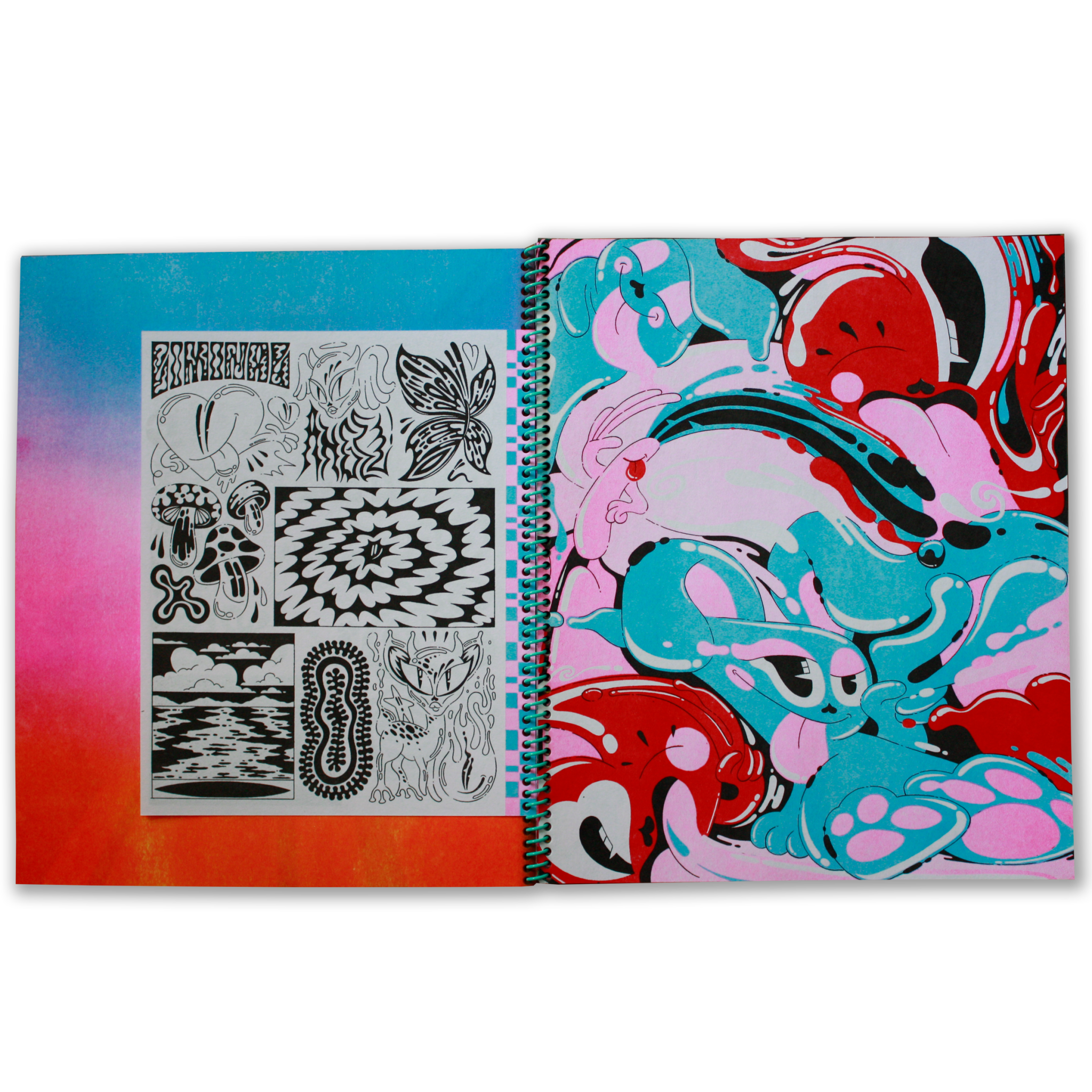 6 colour risograph zine