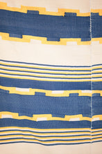 Load image into Gallery viewer, Blue yellow cream large handwoven soft cloth