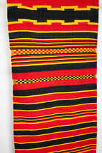 Load image into Gallery viewer, Red black yellow long handwoven soft cloth