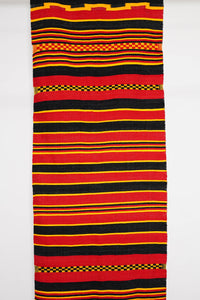 Red black yellow long handwoven soft cloth