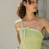 GIFT DRESS IN ALMOND GREEN