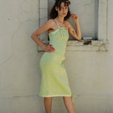 GIFT DRESS IN ALMOND GREEN