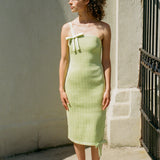 GIFT DRESS IN ALMOND GREEN