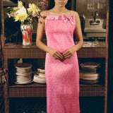 AUDREY DRESS IN RASPBERRY PINK