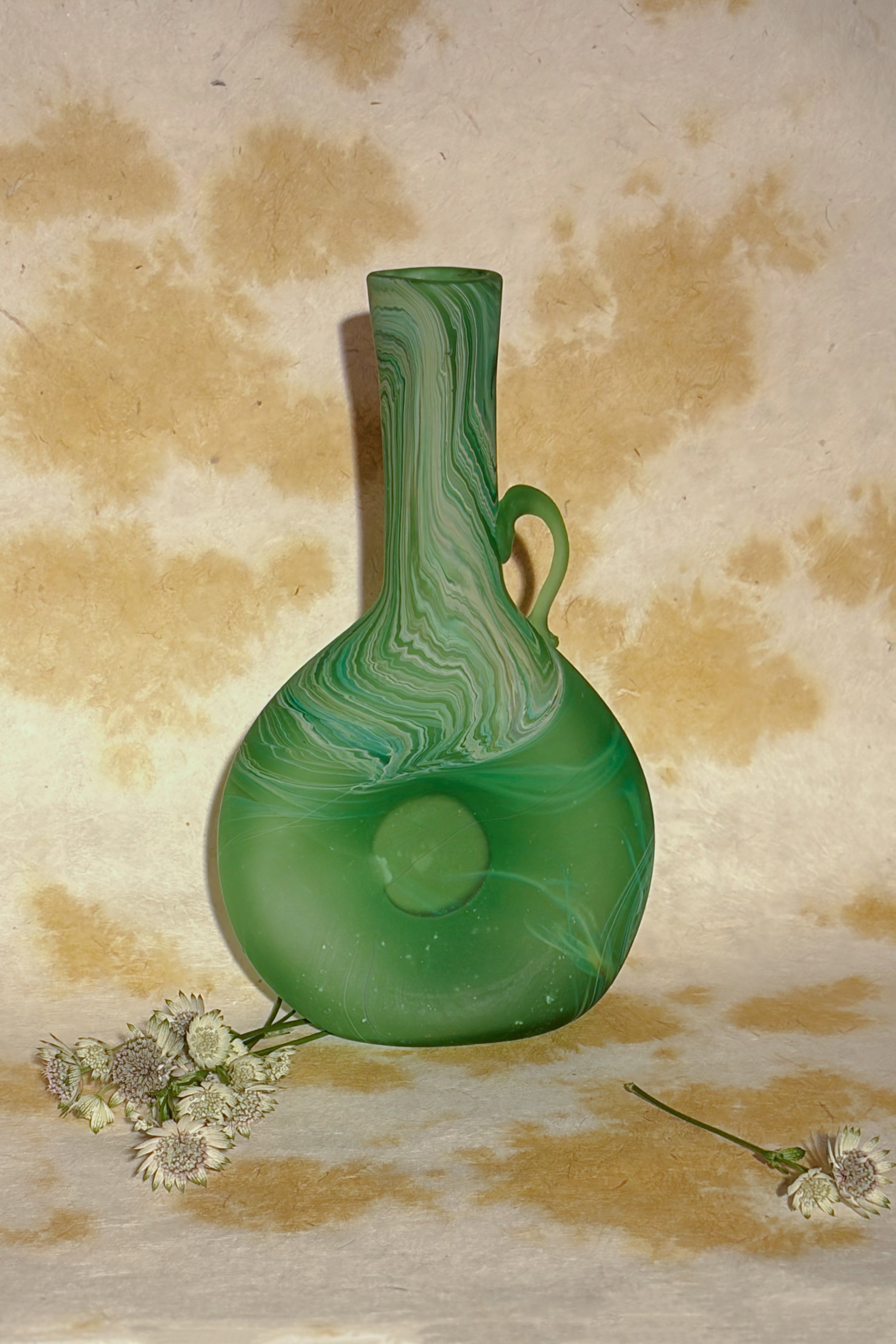 GREEN LARGE GLASS VASE MULTI