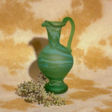 GREEN SMALL GLASS VASE MULTI