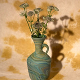GREEN SMALL GLASS VASE MULTI