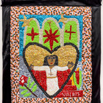 hand beaded sequinned divine feminine drapeau